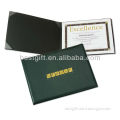Dark Green Customized Certificate Holder, Leather Certificate Holder